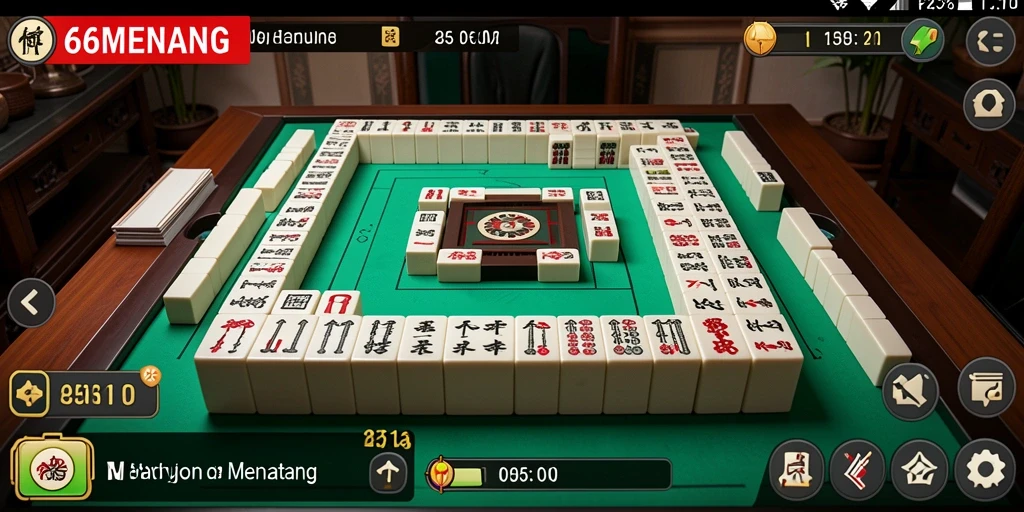 Screenshot menampilkan gameplay seru Mahjong dari 66MENANG.