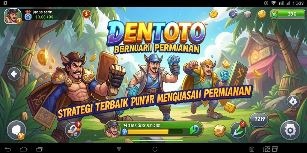 Tangkapan layar DENTOTO menampilkan strategi serangan epik dalam permainan.