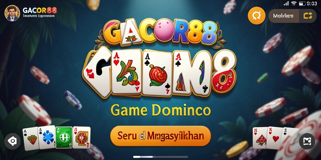 Tampilan gameplay seru dari GACOR88 menunjukkan keseruan permainan Domino.