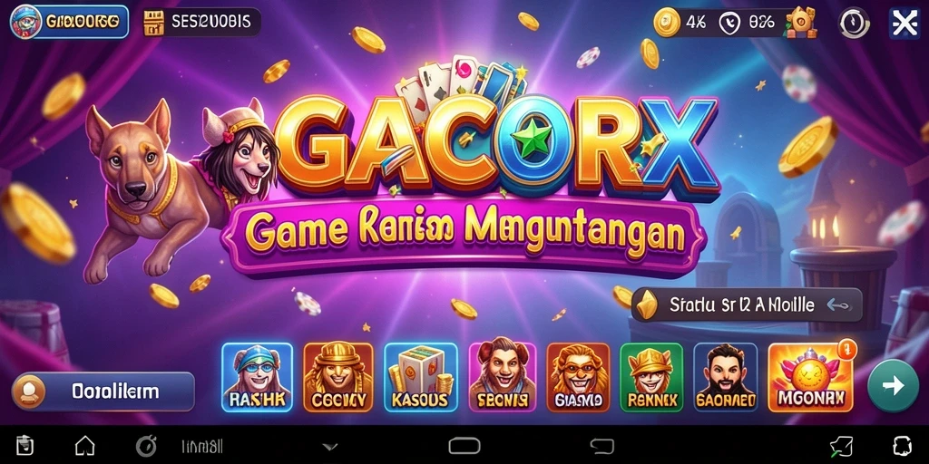 Tampilan permainan GACORX yang memukau dan imersif.