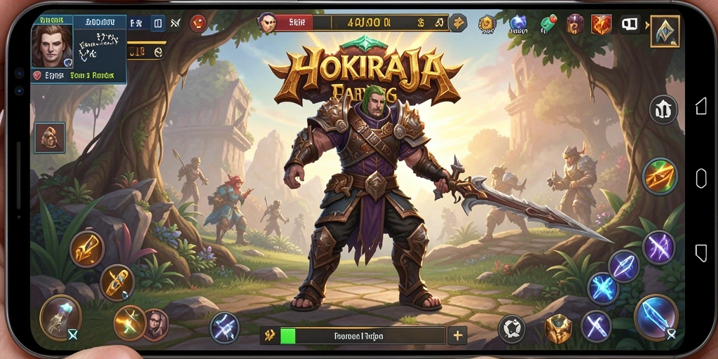 Gameplay HOKIRAJA menampilkan aksi seru dalam dunia fantasi ARPG.