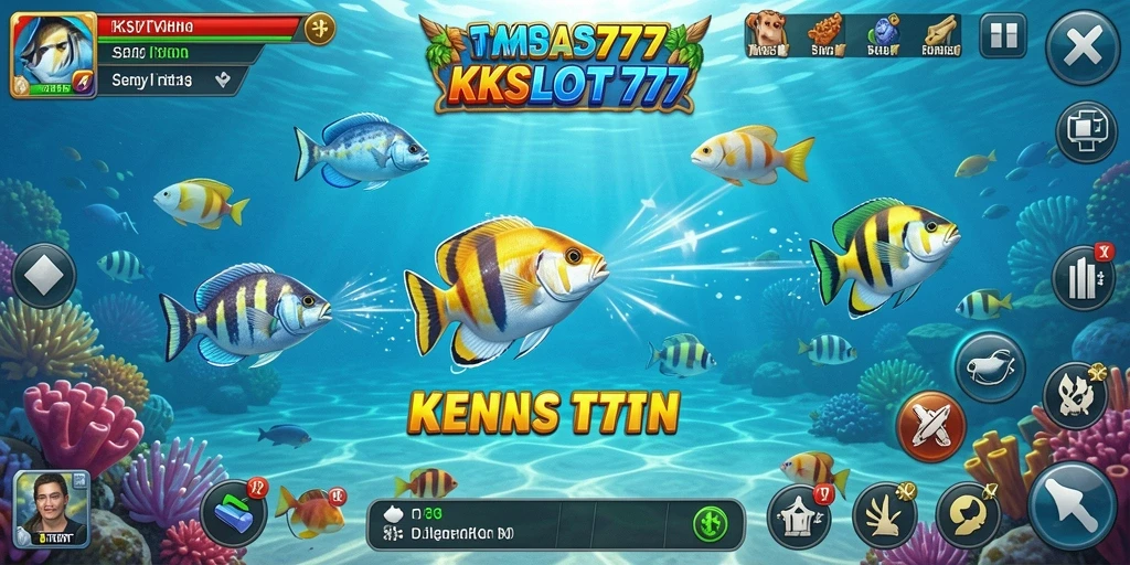 Screenshot KKSLOT777 menampilkan momen seru saat memburu ikan.