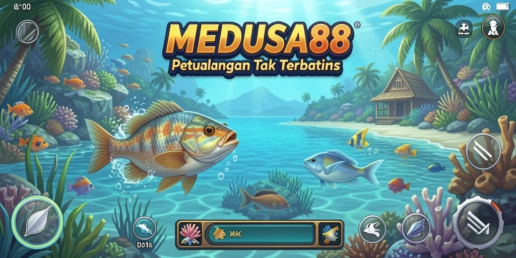 Tampilan gameplay MEDUSA88 dengan aksi memancing yang seru.