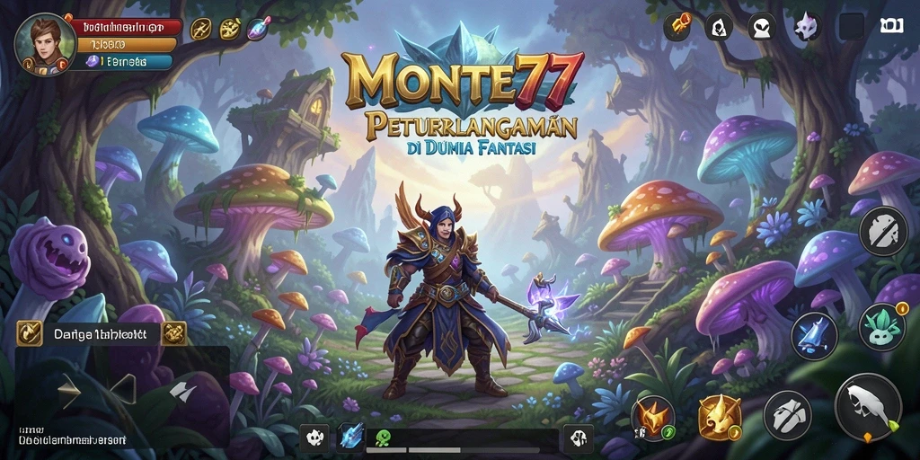 Screenshot gameplay MONTE77 menampilkan eksplorasi dunia yang luas dan penuh misteri.