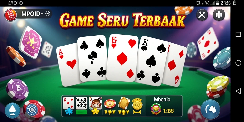 Tampilan gameplay MPOID dengan suasana bermain domino yang realistis.