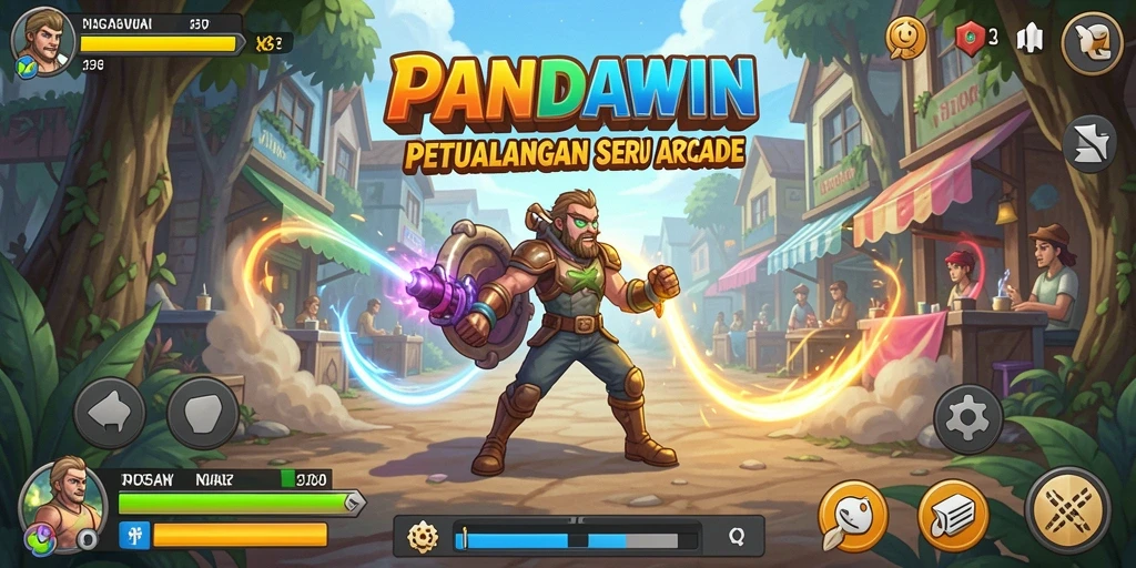 Screenshot gameplay PANDAWIN menampilkan aksi seru dan tantangan menarik.