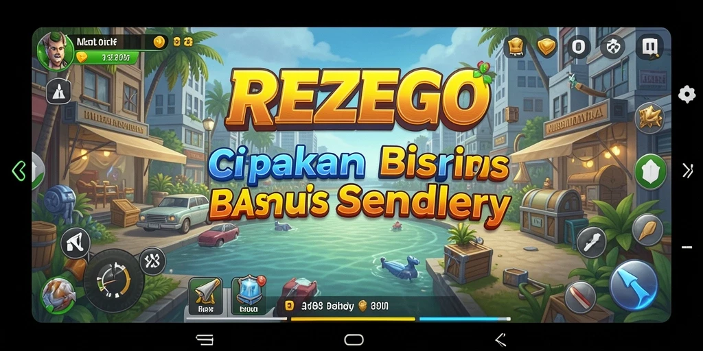 Tampilkan gameplay menarik dan strategi bisnis dalam REZEGO.
