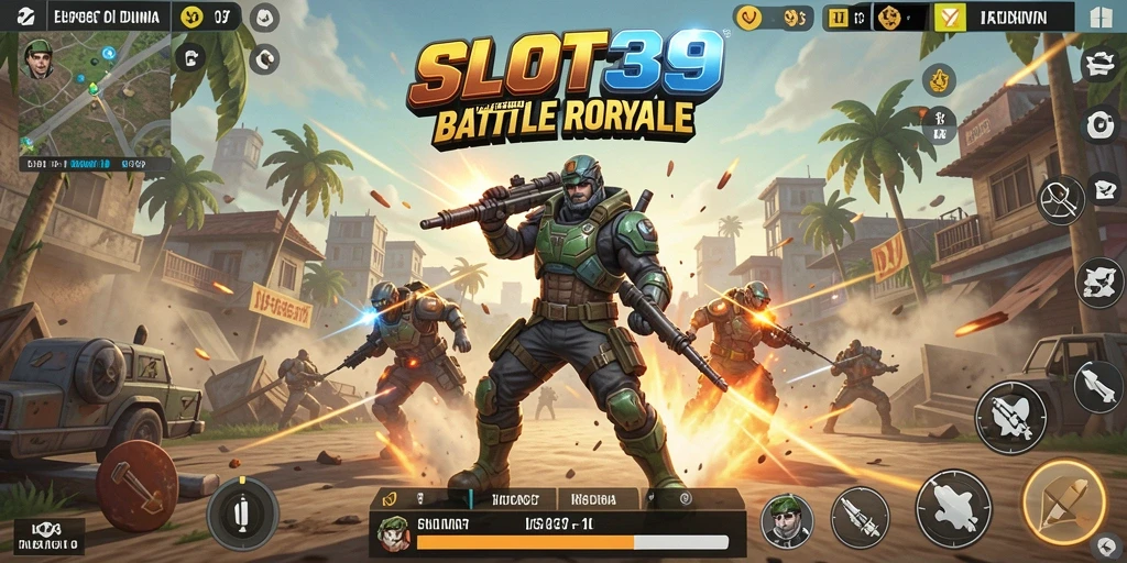 Tangkapan layar menunjukkan pertarungan seru di SLOT39 dengan banyak aksi.