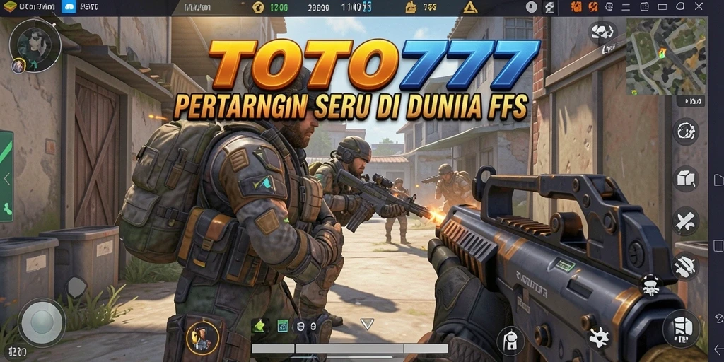Screenshot TOTO777 menunjukkan aksi penuh ketegangan di medan perang FPS.
