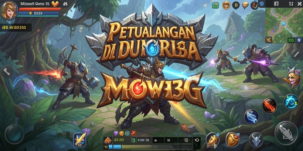 Tangkapan layar menunjukkan pertarungan epik dalam game MMORPG.