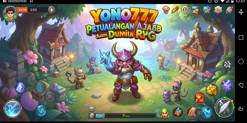 Screenshot YONO777 menampilkan aksi seru dalam pertempuran RPG.