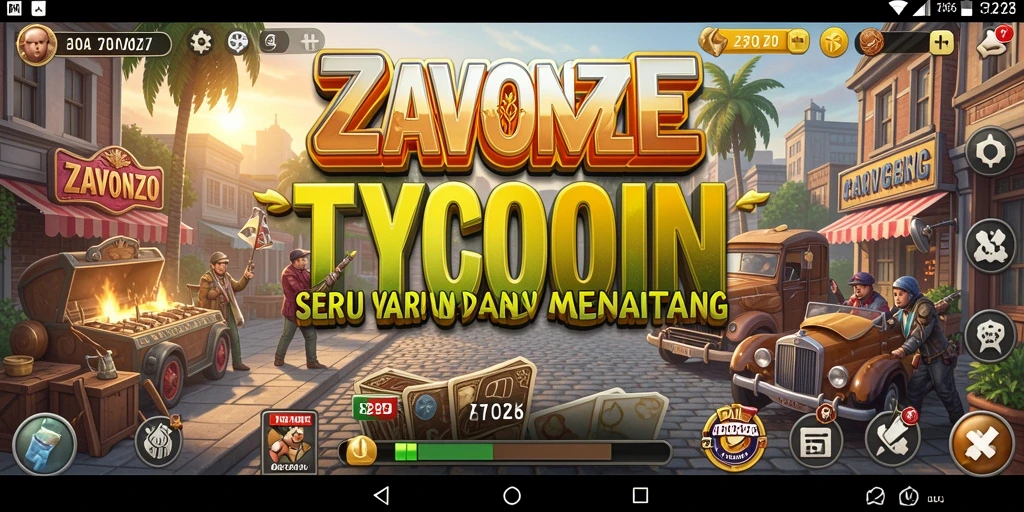 Screenshot gameplay ZAVONZO menampilkan aktivitas bisnis yang seru.